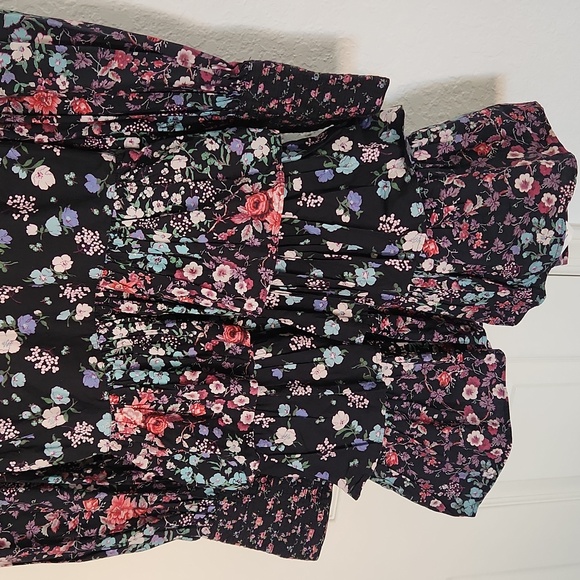 Love Shack Fancy Paris Floral Longsleeved Ruffle Mini Dress Size 2 - Picture 12 of 14